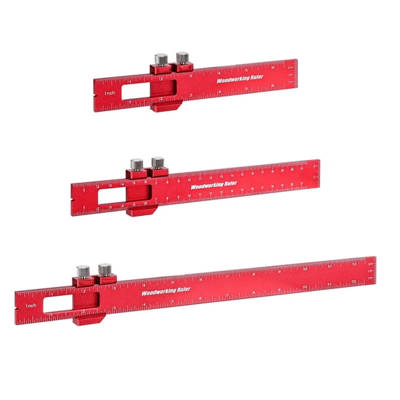 Set de Reglas DRAXZOR 3PCS para Carpintería 15cm, 20cm, 30cm