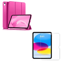 Mar Cases - Carcasa Smart Cover Para Ipad A16 11Th 2025 Fucsia + Mica