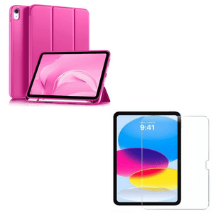 Mar Cases - Carcasa Smart Cover Para Ipad A16 11Th 2025 Fucsia + Mica