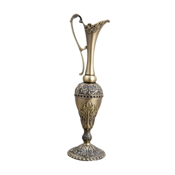 Jarrón De Flores Para Escritorio, Regalo De Cumpleaños, Arreglo Floral Para Oficina, Estante Para Chimenea, Bronce