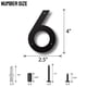 thumbnail image 5 of Números para casa HouSi de acero inoxidable negro de 6,4" modernos, 5 of 8