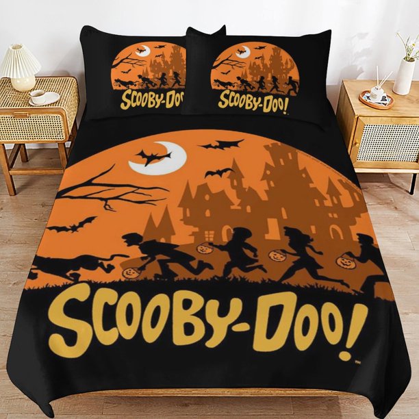 Scooby Doo Comforter Set 3 Pieces Quilt Cover Set Soft Bedding Sets for All Seasons