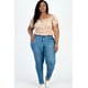 thumbnail image 5 of Top Casual De Punto Acanalado Liso Con Mangas Abullonadas Fruncidas De Talla Grande, 5 of 5