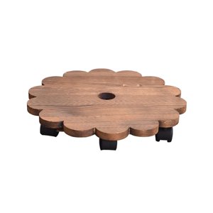 Ioensy - Soporte De Madera Para Maceta Con Rodillo Para Plantas, Soporte Universal Para Plantas Rodantes Para Patio
