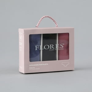 Pack 3X Pantaleta Algodon Rib Flores Mujer 25577-2