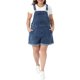 thumbnail image 1 of Agnes Orinda Peto Corto de Mezclilla Talla Grande para Mujeres Escuela Universidad Tirantes Ajustables Dobladillo Enrollado 5 Bolsillos Mono Vaquero Peto Corto 4X Gris Azul, 1 of 6