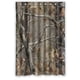 thumbnail image 1 of Cortina de ducha de camuflaje con diseño de árbol y ganchos, tamaño 48 x 72 pulgadas, 1 of 3