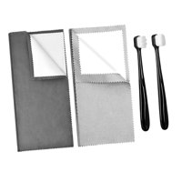 Magideal - Paño De Limpieza De Joyas Con 2 Cepillos, Reutilizable, Multiusos, De Doble Cara, Para Anillos, Pulseras, Collares Y Pendientes De Piedras Preciosas.