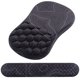 thumbnail image 1 of Alfombrilla de ratón con soporte para muñeca y reposamuñecas para teclado Laokiiy, color negro, 1 of 7
