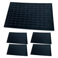 Ioensy - 5 Uds., 100 Ranuras, Almohadilla De Anillo, Alfombrillas De Inserción De Esponja, Almohadillas Para Joyero, Suministros De Exhibición, Negro
