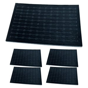 Ioensy - 5 Uds., 100 Ranuras, Almohadilla De Anillo, Alfombrillas De Inserción De Esponja, Almohadillas Para Joyero, Suministros De Exhibición, Negro