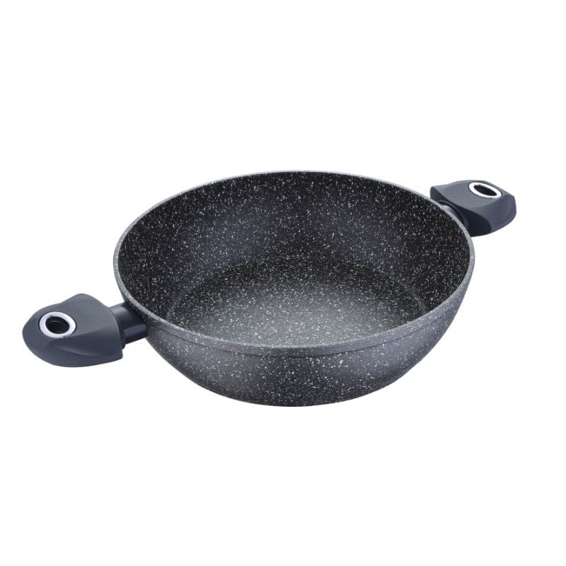 Bergner - Olla Baja Antiadherente 2.35L 24 Cm Orion Aluminio Forjado Gris