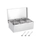 thumbnail image 1 of Organizador De Caja De Condimentos Con Tapa, Botes De Especias De Acero Inoxidable Para Cocina Casera, Tres Rejillas, 1 of 5