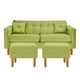 thumbnail image 1 of Sofa New Retro 3c + 2 Pouf Felpa 04 Pistacho, 1 of 6