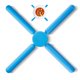thumbnail image 3 of Juego de 3 Posavasos Plegables de Silicona Azul FENGCHEN 22 cm, 3 of 6