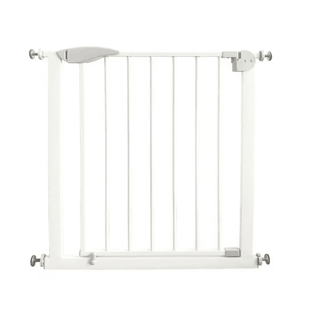 Reja De Seguridad Belug Bebe Mascota Doble Seguro 75 A 82 Cm Color Blanco