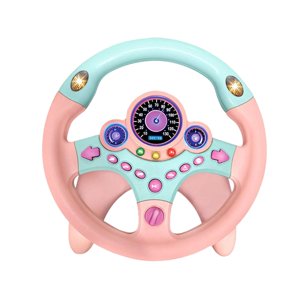 Bothyi - Volante Asiento De Coche Juguete Controlador De Conducción Divertido Para Desarrollar Imaginatin Pink