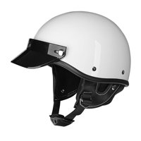 Magideal - Casco De Moto Casco De Media Capucha Circunferencia De La Cabeza Ajustable, Casco De Media Cara Casco Para Adultos Para Adultos Mujeres Hombres Blanco S