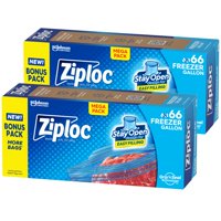Bolsas De Almacenamiento De Alimentos Ziploc, Galón, 132 Bolsas En Total