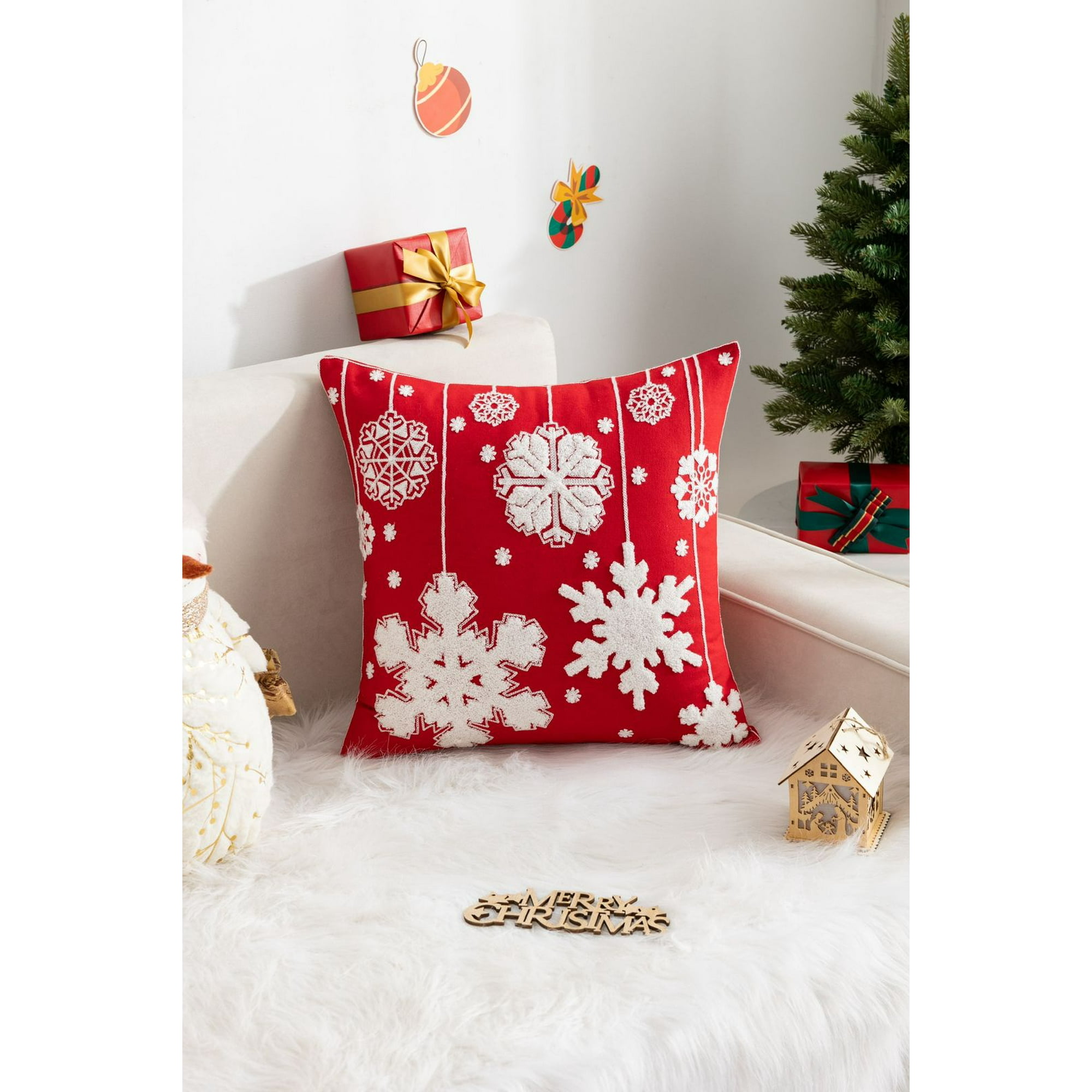 Todo Hogar Santiago De Chile - Cojín Navideño Con Diseño Bordado - D07