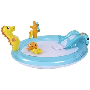 Bebesit - Piscina Inflable Infantil Con Diseño De Animales Del Mar