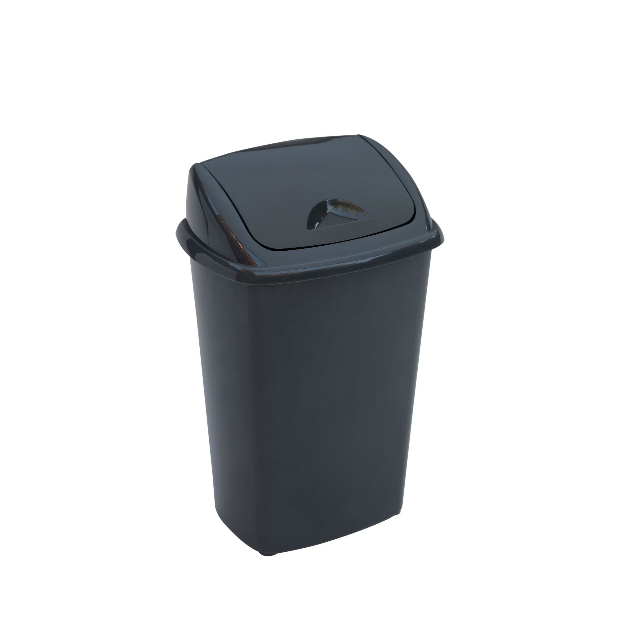 Basurero Vaiven 30l Negro 1 Un Innovaplast