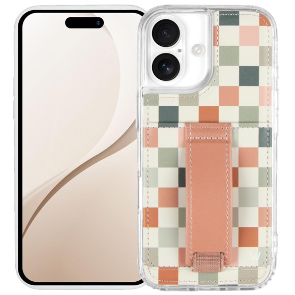 Funda Walli para iPhone 17 con soporte ajustable, porta tarjetas y correa de agarre