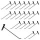 thumbnail image 1 of Ganchos para pared, Pybtool, 30 cm, para tiendas, hogares y espacios de trabajo, paquete de 40, 1 of 6