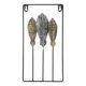 thumbnail image 1 of Adorno Decorativo Hojas Cuadro Estilo Metal 30x15cm Plateado, 1 of 3