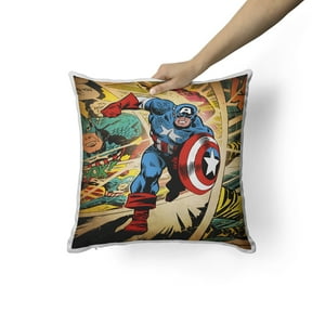 Creango - Cojin Decorativo Capitan America Marvel Comic