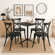 thumbnail image 3 of Mesa restaurant 80x80 Polipropileno + 4 Sillas Crossback Danubio - Negra, 3 of 9