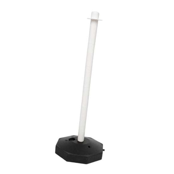 Poste de Tráfico de 33 Pulgadas, Poste de Estacionamiento Cónico, Señal de Precaución para Entrada, Versátil con Base Rellenable, Soporte de Calle Par Blanco