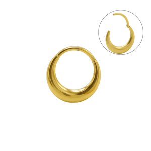 Elbauldejuma - Piercing Septum Clicker 10Mm 16G Titanio Astm F136 Chapado En Oro 18K