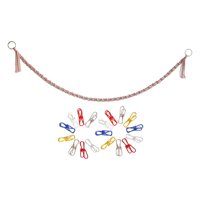 Magideal - Organizador De Exhibición De Juguetes De Peluche, Cadena De Exhibición De Juguetes De Algodón, Fotos Multiusos, Tarjetas, Lazos, Cadena De Juguetes De Rosa