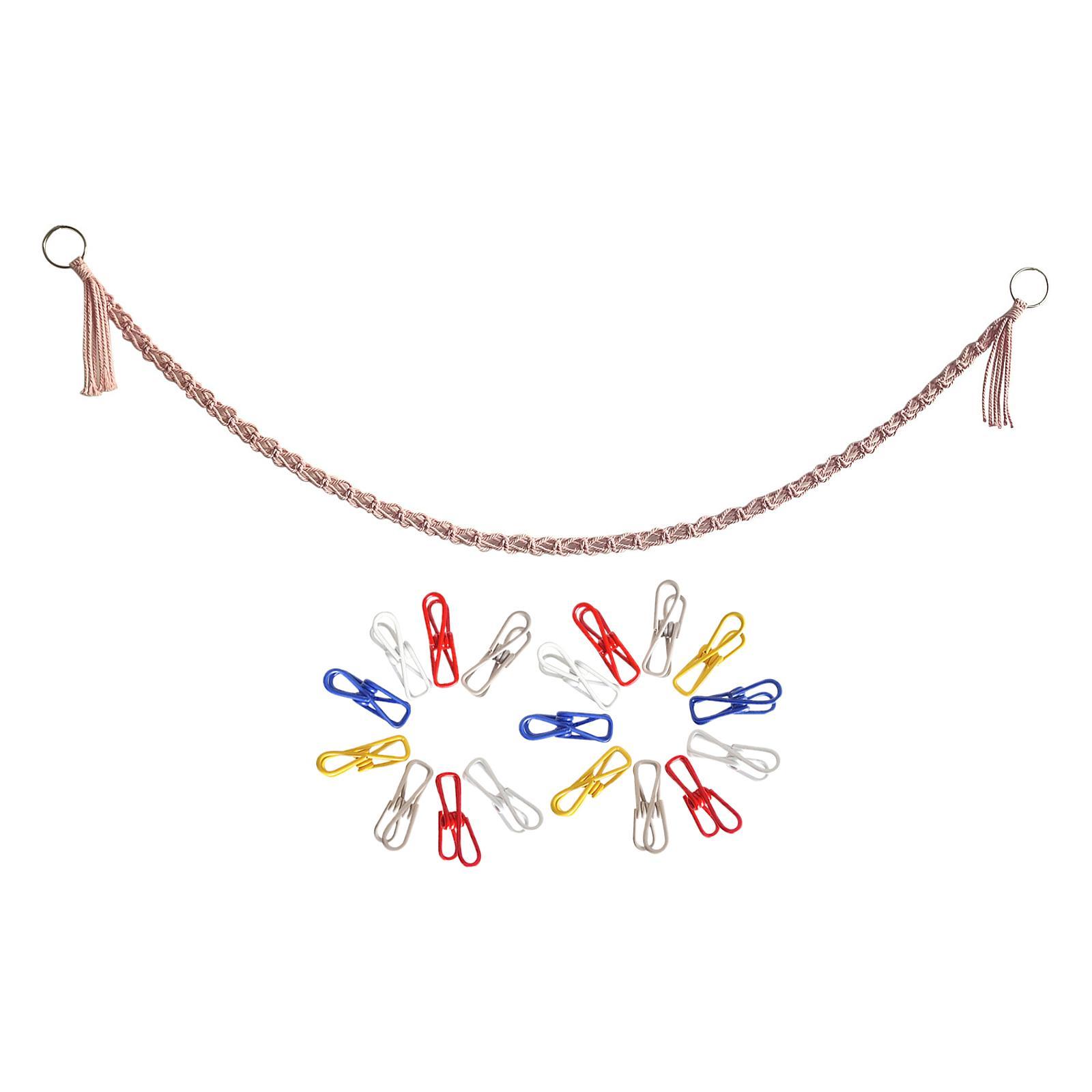 Magideal - Organizador De Exhibición De Juguetes De Peluche, Cadena De Exhibición De Juguetes De Algodón, Fotos Multiusos, Tarjetas, Lazos, Cadena De Juguetes De Rosa