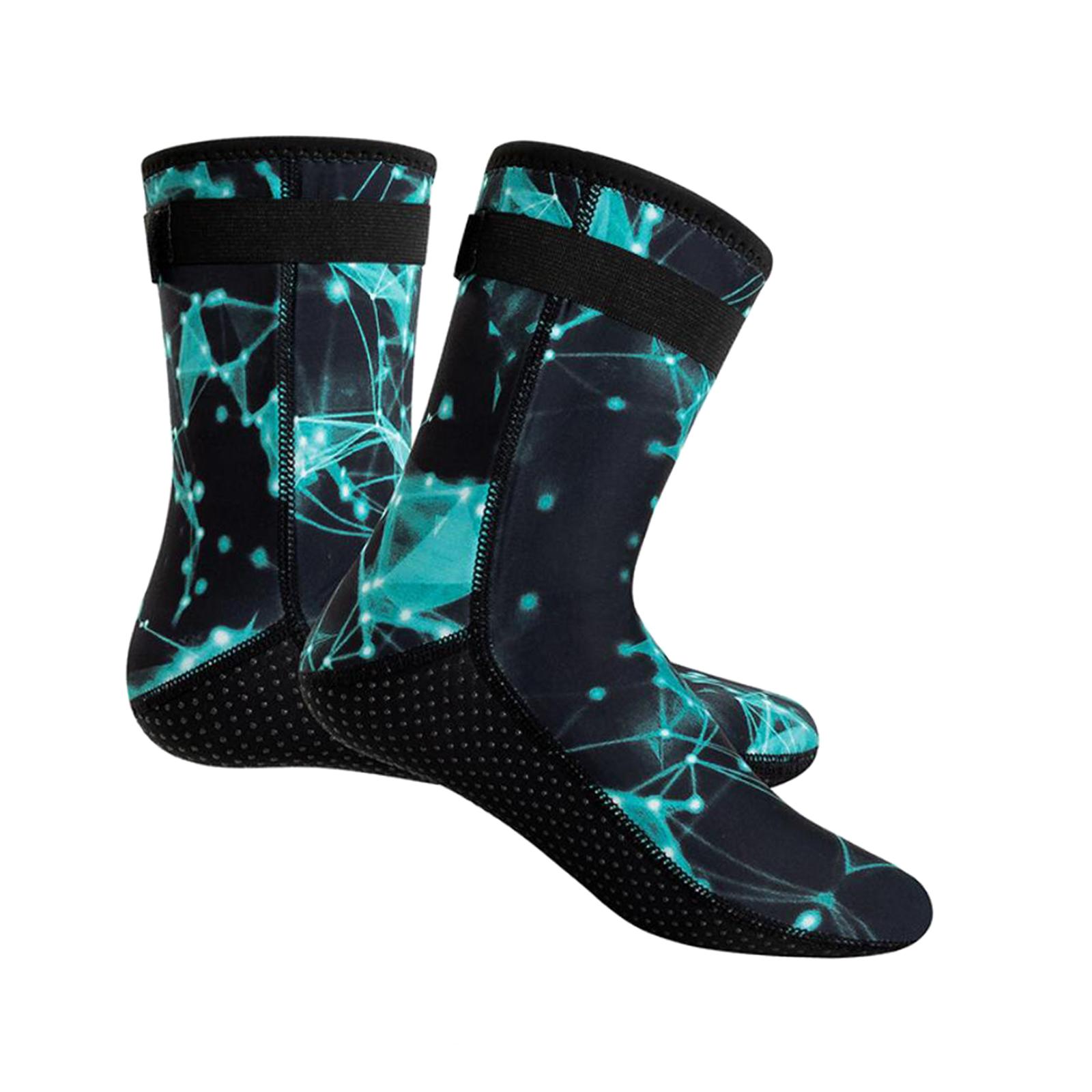Ioensy - Calcetines De Buceo Con Correa De Ajuste Calcetines De Agua Flexibles Hombres Mujeres Calcetines De Natación Xs Verde