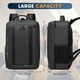 thumbnail image 4 of Mochila de viaje para PS5, funda protectora para portátil de 17,3", mandos, discos de juegos y más accesorios de juego, estuche de transporte para consola con múltiples bolsillos, 4 of 7
