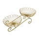 thumbnail image 4 of Cesta De Fruta De Metal De 2 Niveles, Soporte De Fruta De Hierro Forjado Que Ahorra Espacio, Cuenco Para Servir Dorado, 4 of 5