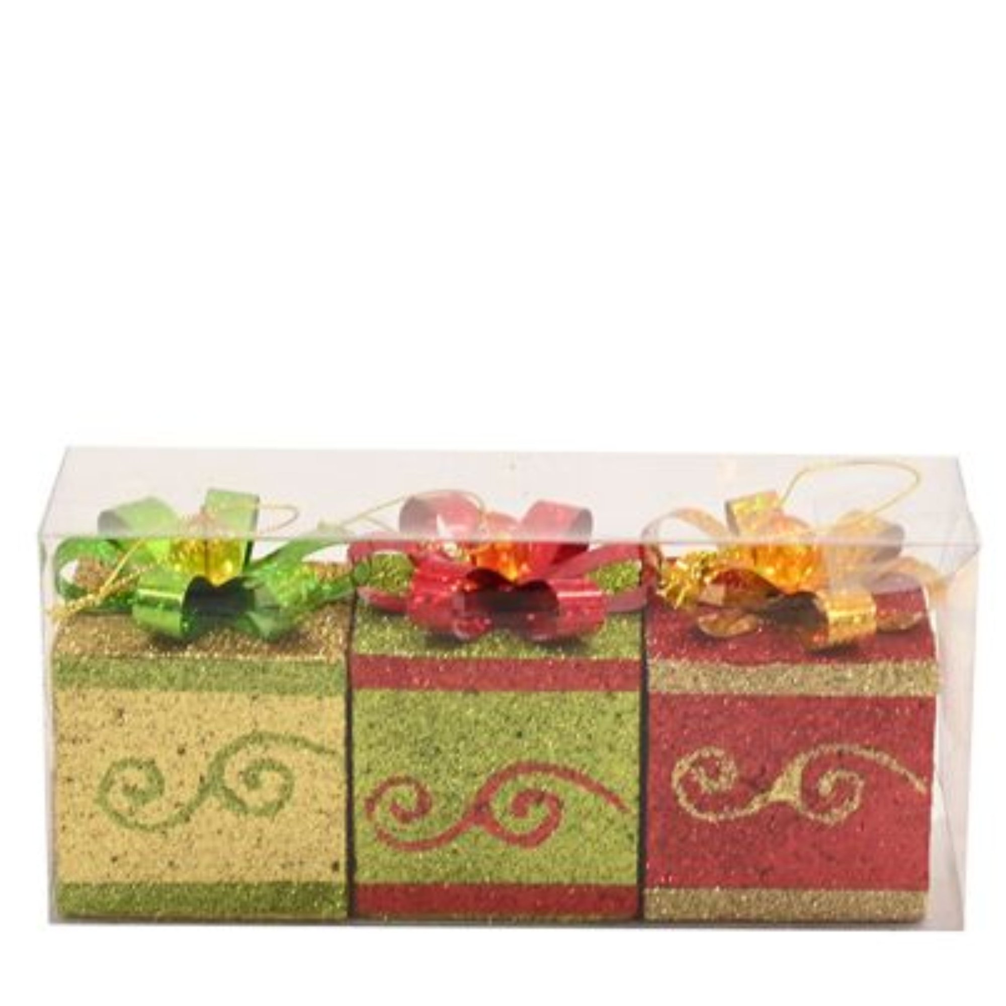 Genérico - Pack X2 De Adornos De Navidad Mod. Cajita De Regalo