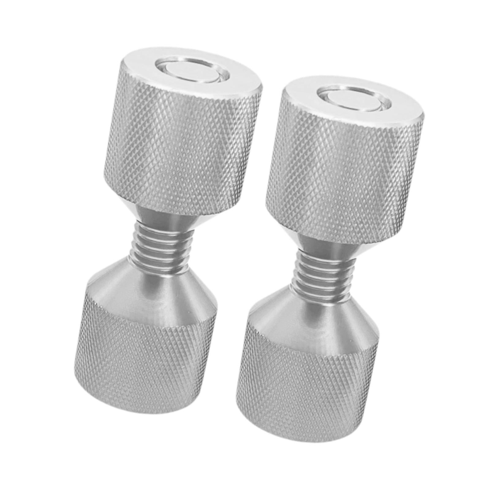 Ioensy - Juego De 2 Pasadores De Alineación De Dos Orificios, Accesorio De Aluminio De 1-1/8", Dos Orificios, Color Plata