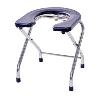 Ioensy - Silla De Taburete De Inodoro En Cuclillas Para Personas Mayores Para Baño Asiento De Silla De Inodoro Portátil Negro 38 Cm De Alto