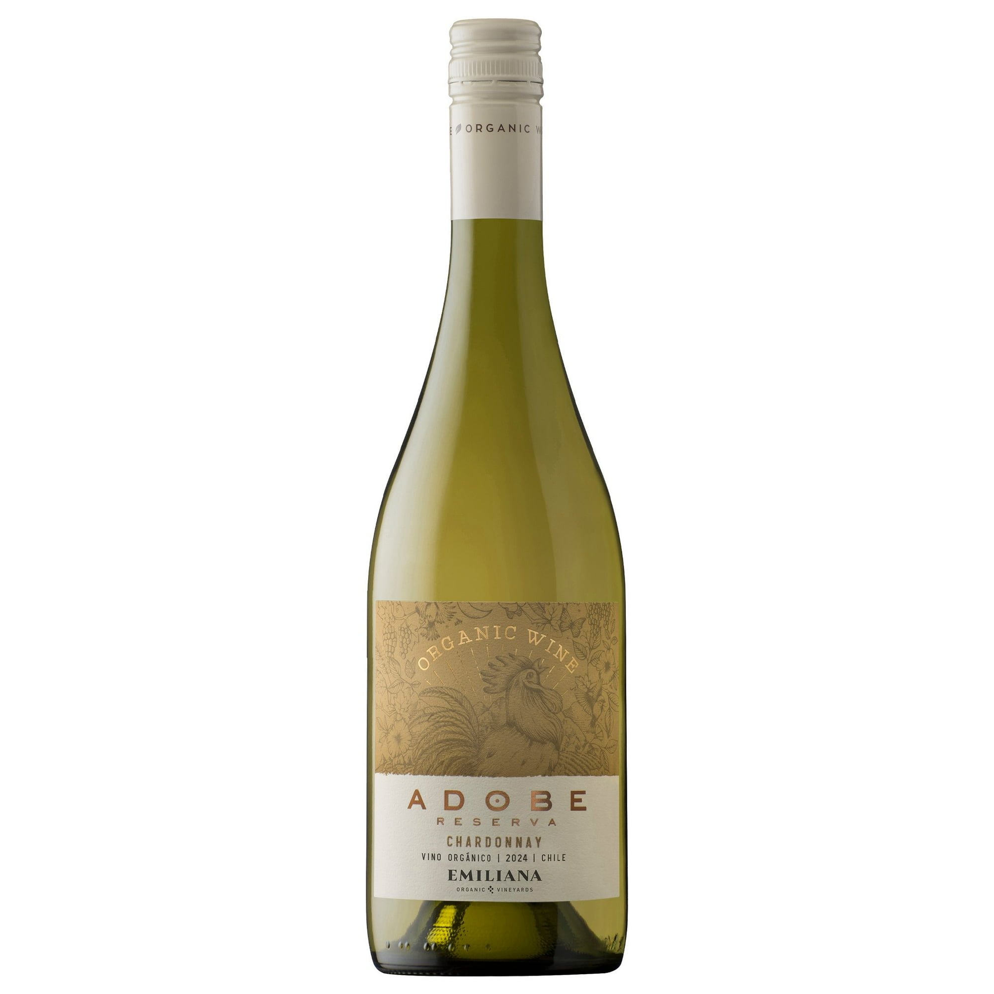 Adobe - Vino Chardonnay Reserva Organico 750 Ml (6 Un)