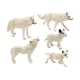 thumbnail image 3 of Figuras De Juguete De Lobo, Modelo De Juego De Lobo Para Regalo De Navidad, Juguetes Educativos, 5 Uds., 3 of 5