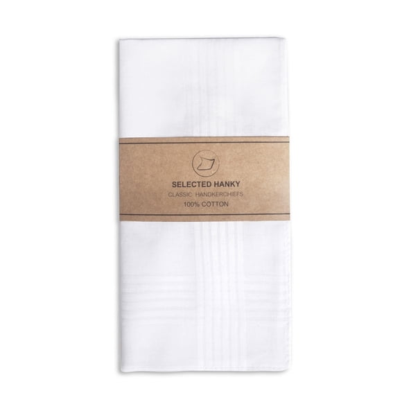 Pañuelos Selected Hanky Paquete de 12 100% Algodón 41 cm