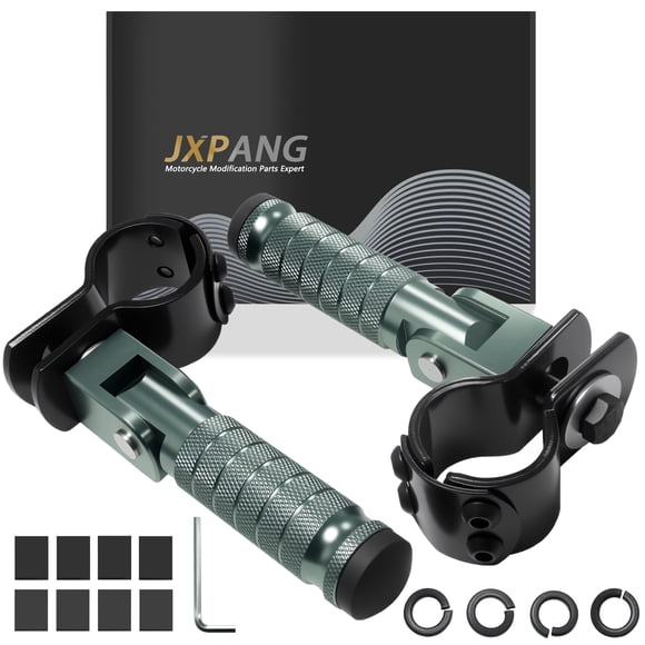 Reposapiés traseros plegables JXPANG M8 para motocicleta, titanio