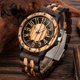 thumbnail image 1 of Reloj de Cuarzo Redondo Vintage de Madera de Cebra para Hombre - Reloj Único de Madera Natural, Movimiento Electrónico, Estilo Casual, Accesorio Perfecto para Ocasión Especial, 1 of 5