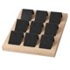 thumbnail image 1 of Tarjetero de madera con bandeja para exhibición de accesorios de joyería, 9 pares, negro, 1 of 3