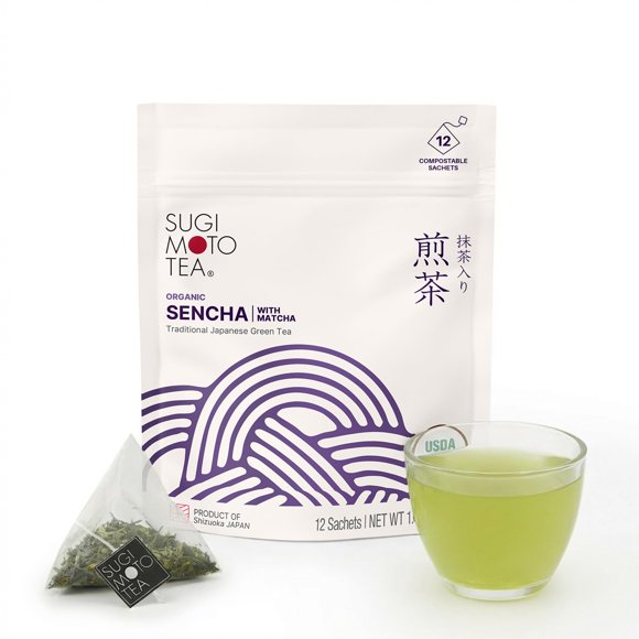 Té Orgánico Sencha con Matcha SUGIMOTO TEA 12 Bolsitas