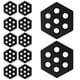 thumbnail image 5 of Almohadillas Hexagonales Para Tabla De Surf, Almohadillas Para Cubierta Para Skimboard, Kiteboard, Longboard, Color Negro, 12 Uds., 5 of 5