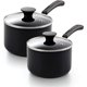 thumbnail image 1 of Juego de cacerolas Cook N Home 1 L y 2 L antiadherente negro, 1 of 7
